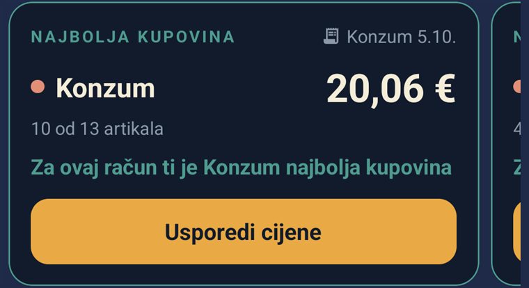 Kartica najbolje kupovine uvećano